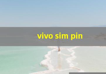 vivo sim pin